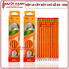 G-Star Bút Chì Gỗ 2B - 036 (12 Cây/ Hộp; 12 Hộp/ Lốc; 20 Lốc/ Thùng)