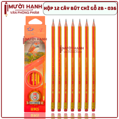 G-Star Bút Chì Gỗ 2B - 036 (12 Cây/ Hộp; 12 Hộp/ Lốc; 20 Lốc/ Thùng)