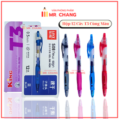 . Bút Bi Bấm Nước Lex T3, S08 (Xanh, Tím, Đỏ, Đen) (12 Cây/Hộp; 144 Hộp/Thùng)