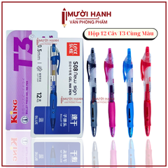 . Bút Bi Bấm Nước Lex T3, S08 (Xanh, Tím, Đỏ, Đen) (12 Cây/Hộp; 144 Hộp/Thùng)