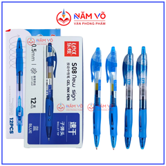 . Bút Bi Bấm Nước Lex T3, S08 (Xanh, Tím, Đỏ, Đen) (12 Cây/Hộp; 144 Hộp/Thùng)