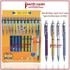 G-Star Bút Bi Bấm Mực Xanh Todo Suyo Ngòi 0.7mm (12 Cây/ Vĩ; 10 Vĩ/ Lốc; 120 Hộp/ Thùng)