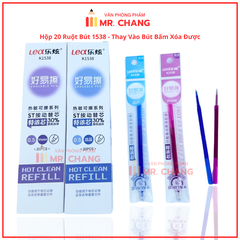 Ruột Bút Xóa Được BÚT BẤM LEX 1538 (20 Ống/Hộp; 12 Hộp/Lốc; 24 Lốc/Thùng)