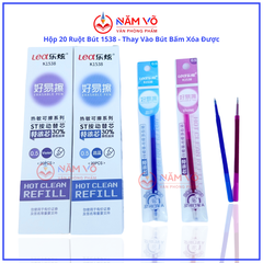 Ruột Bút Xóa Được BÚT BẤM LEX 1538 (20 Ống/Hộp; 12 Hộp/Lốc; 24 Lốc/Thùng)