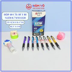 Bút Bi Bấm MỰC XANH Aodemei 6120 (40 Cây/ Hộp; 72 Hộp/ Thùng)