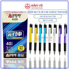Bút Bi Bấm MỰC XANH Aodemei 6120 (40 Cây/ Hộp; 72 Hộp/ Thùng)