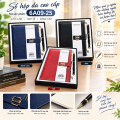 Sổ Tay Bìa Da Cao Cấp 6A09-25 (108 Quyển/Thùng)