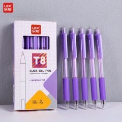 Kệ Bút Gel Bấm T8 Lex Mực Tím (96 Cây/ Kệ; 4 Kệ/ Lốc; 24 Kệ/ Thùng)