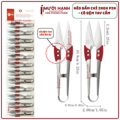 Kéo Cắt Chỉ Inox Đệm Tay 1433 (12 Cái/ Vĩ; 120 Vĩ/ Thùng)