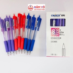 . Bút Chosch Mực Nước CS8698 (Xanh, Tím, Đỏ, Đen) (12 Cây/Hộp; 12 Hộp/ Lốc; 12 Lốc/Thùng)