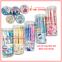 LON 20 CÂY Bút Gel BẤM Xóa Được LON KING (Xanh, Tím) (20 Cây/Lon; 12 Lon/Hộp; 96 Lon/Thùng) 9986
