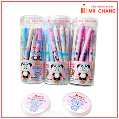 LON 20 CÂY Bút Gel BẤM Xóa Được LON KING (Xanh, Tím) (20 Cây/Lon; 12 Lon/Hộp; 96 Lon/Thùng) 9986