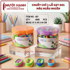 Lon Chuốt Bút Chì Màu Sắc Dễ Thương 601 (48 Cái/Lon, 100 Lon/1 Thùng)