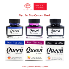 Queen - Mực Viết Máy NỮ HOÀNG 30ml (Xanh, Tím, Đen) (12 Lọ/Lốc; 6 Lốc/Thùng)
