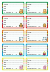 Nhãn Vở Đại 10 Nhãn Có Keo (5 Tờ/Bịch; 10 Bịch/Bó)