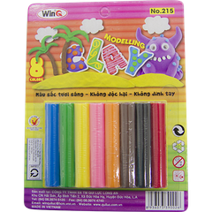 WinQ Sáp nặn 8 màu No215 (10 Vỉ/ Lốc; 120 Vỉ/ Thùng)