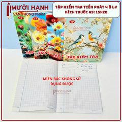 Tập KIỂM TRA Tiến Phát 4 Ô Ly DL 80Gms (200 Quyển/ Cây)