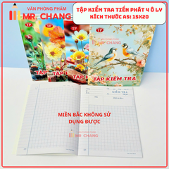 Tập KIỂM TRA Tiến Phát 4 Ô Ly DL 80Gms (200 Quyển/ Cây)