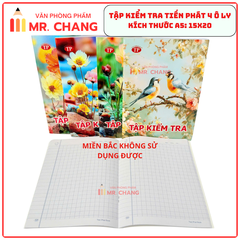 Tập KIỂM TRA Tiến Phát 4 Ô Ly DL 80Gms (200 Quyển/ Cây)