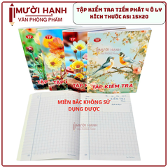 Tập KIỂM TRA Tiến Phát 4 Ô Ly DL 80Gms (200 Quyển/ Cây)