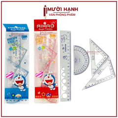 Thước Bộ Set 4 Cây Rẻ Aihao 9612 20CM (70 Bộ/ Lốc; 16 Lốc/ Thùng)