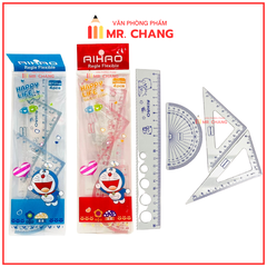 Thước Bộ Set 4 Cây Rẻ Aihao 9612 20CM (70 Bộ/ Lốc; 16 Lốc/ Thùng)