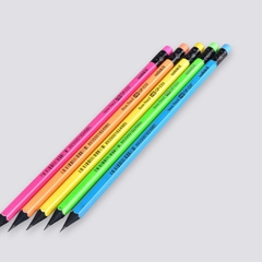 TL - Bút Chì Gỗ 2B Có Gôm Neon Cao Cấp GP-C01 (5 Cây/Hộp)