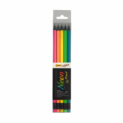 TL - Bút Chì Gỗ 2B Có Gôm Neon Cao Cấp GP-C01 (5 Cây/Hộp)