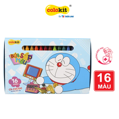 TL -  Bút sáp màu Doremon CR-C05/DO - 16 MÀU (5 Hộp/Lốc)