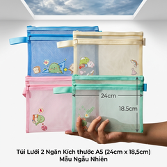 Túi Lưới 2 Ngăn Có Hình A5 (12 Cái/ Bịch; 80 Bịch/ Thùng)
