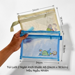 Túi Lưới 2 Ngăn Có Hình A5 (12 Cái/ Bịch; 80 Bịch/ Thùng)