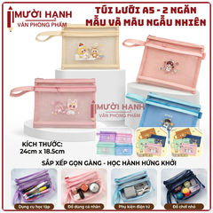 Túi Lưới 2 Ngăn Có Hình A5 (12 Cái/ Bịch; 80 Bịch/ Thùng)