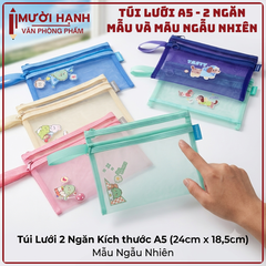 Túi Lưới 2 Ngăn Có Hình A5 (12 Cái/ Bịch; 80 Bịch/ Thùng)