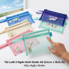 Túi Lưới 2 Ngăn Có Hình A5 (12 Cái/ Bịch; 80 Bịch/ Thùng)