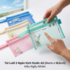 Túi Lưới 2 Ngăn Có Hình A5 (12 Cái/ Bịch; 80 Bịch/ Thùng)