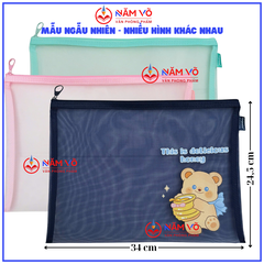 Túi Lưới 1 Ngăn Có Hình A4 (24,5Cm x 34Cm) (12 Cái/ Bịch; 720 Cái/ Thùng)