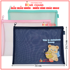 Túi Lưới 1 Ngăn Có Hình A4 (24,5Cm x 34Cm) (12 Cái/ Bịch; 720 Cái/ Thùng)