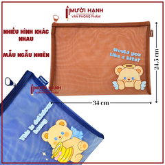 Túi Lưới 1 Ngăn Có Hình A4 (24,5Cm x 34Cm) (12 Cái/ Bịch; 720 Cái/ Thùng)