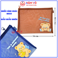 Túi Lưới 1 Ngăn Có Hình A4 (24,5Cm x 34Cm) (12 Cái/ Bịch; 720 Cái/ Thùng)