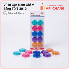 Nam Châm Bảng Từ Vỉ 10 Cục 3010 (10 Cục/Vỉ; 100 Vĩ/ Lốc; 400 Vĩ/ Thùng)