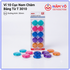 Nam Châm Bảng Từ Vỉ 10 Cục 3010 (10 Cục/Vỉ; 100 Vĩ/ Lốc; 400 Vĩ/ Thùng)