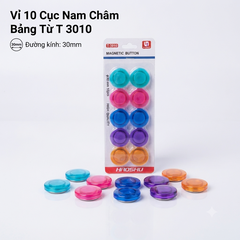 Nam Châm Bảng Từ Vỉ 10 Cục 3010 (10 Cục/Vỉ; 100 Vĩ/ Lốc; 400 Vĩ/ Thùng)