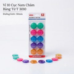 Nam Châm Bảng Từ Vỉ 10 Cục 3010 (10 Cục/Vỉ; 100 Vĩ/ Lốc; 400 Vĩ/ Thùng)