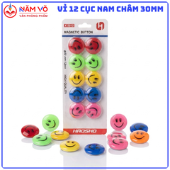 Nam Châm Bảng Từ Vỉ 12 Cục 3012 (30mm) (12 Cục/Vỉ; 100 Vĩ/ Lốc; 400 Vĩ/ Thùng)
