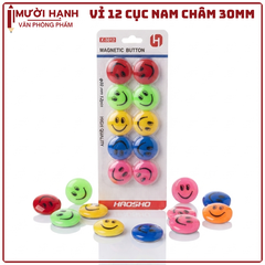 Nam Châm Bảng Từ Vỉ 12 Cục 3012 (30mm) (12 Cục/Vỉ; 100 Vĩ/ Lốc; 400 Vĩ/ Thùng)