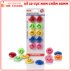 Nam Châm Bảng Từ Vỉ 12 Cục 3012 (30mm) (12 Cục/Vỉ; 100 Vĩ/ Lốc; 400 Vĩ/ Thùng)