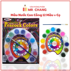Win Q Màu Nước Con Công W02 - 12 Màu (40 Vĩ/ Thùng)