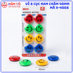 Nam Châm Bảng Từ Vỉ 8 Cục 4008 Đường Kính 40mm (8 Cục/Vỉ; 100 Vĩ/ Lốc; 400 Vĩ/ Thùng)