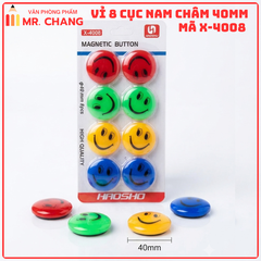 Nam Châm Bảng Từ Vỉ 8 Cục 4008 Đường Kính 40mm (8 Cục/Vỉ; 100 Vĩ/ Lốc; 400 Vĩ/ Thùng)