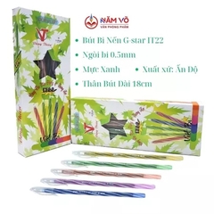 G-Star Bút Bi Ấn Độ (Bút Nến) (Xanh) IT 22 (20 Cây/Hộp; 100 Hộp/Thùng)